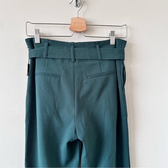 BLACK Tape_ Forest Green High Rise Belted Tapered Trouser (Size:XS) - Picture 6 of 9